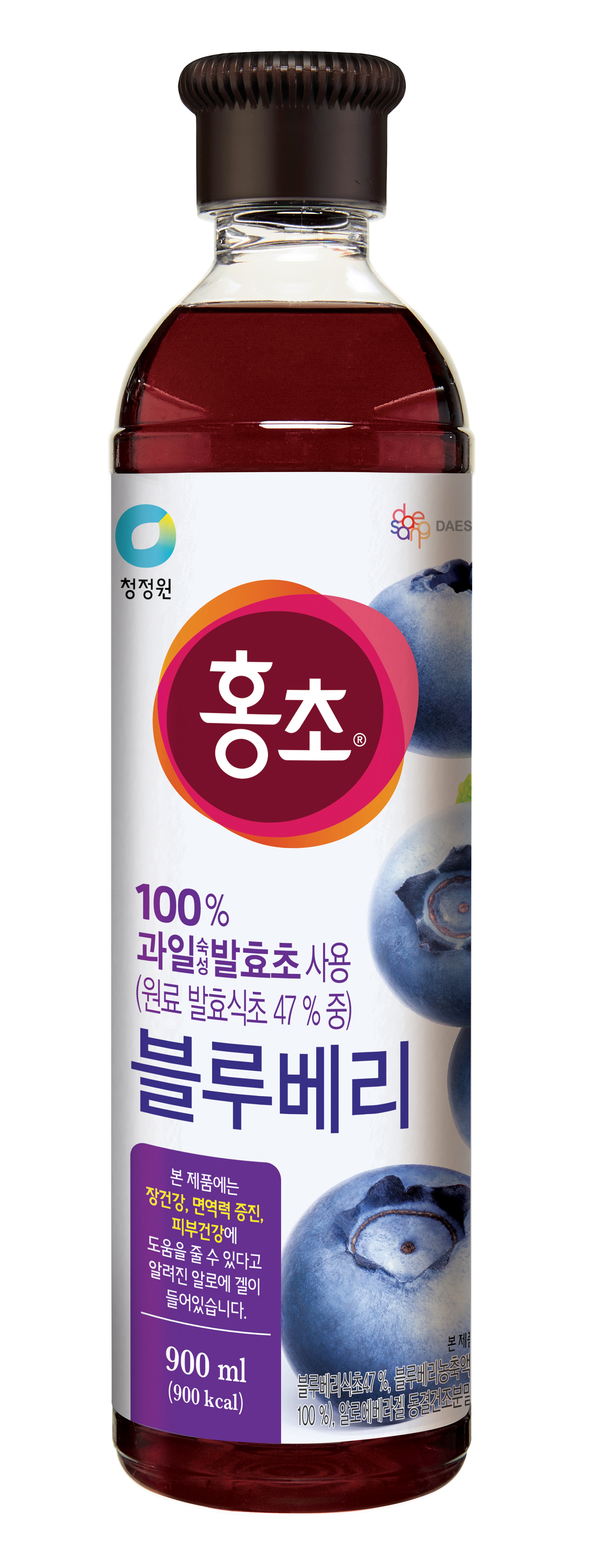 CHUNG JUNG ONE HONG CHO BLUEBERRY VINEGAR 900ML - 청정원홍초 블루베리 식초 900ml [900MLx12]