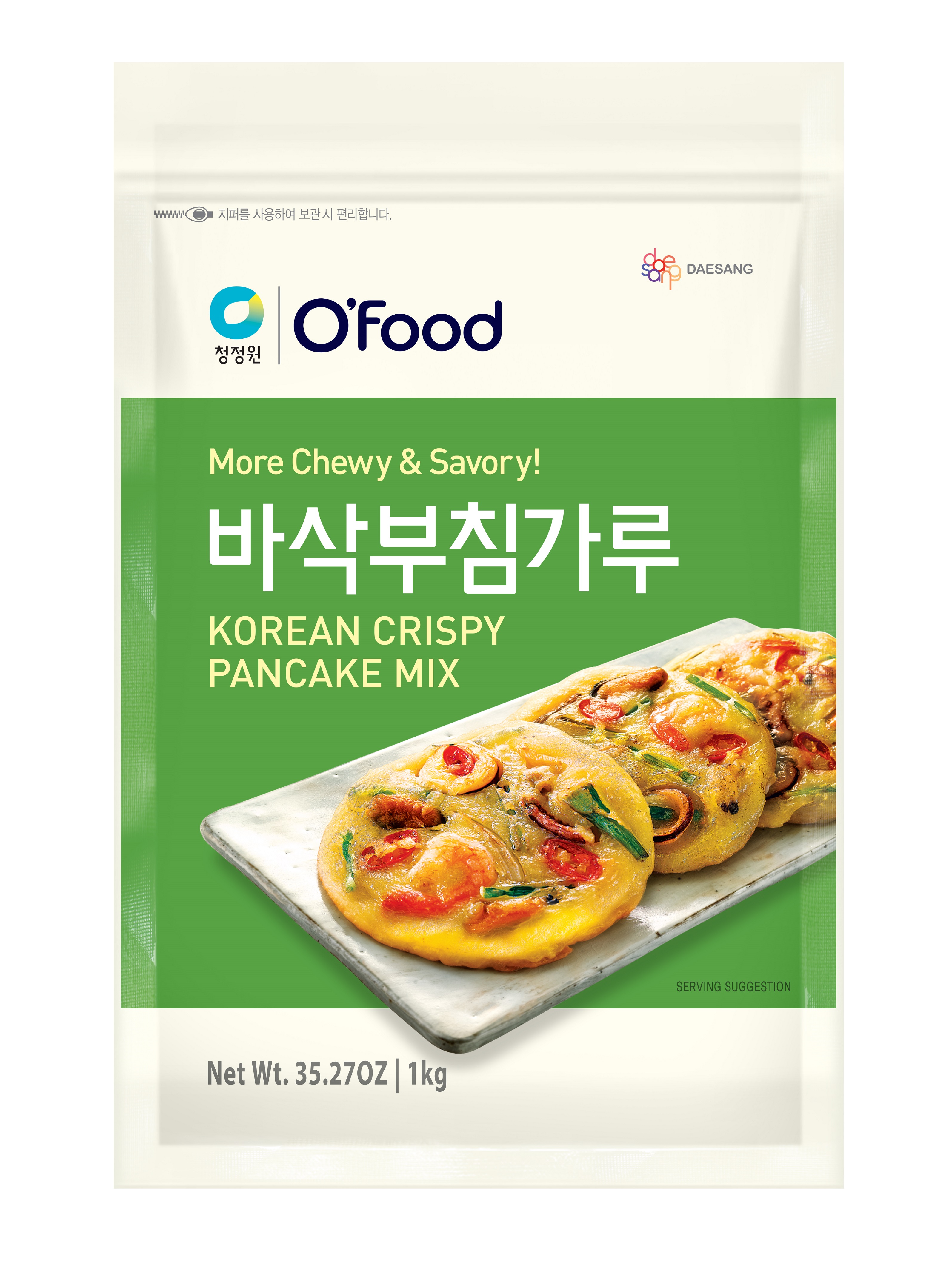 DAESANG KOREAN CRISPY PANCAKE MIX1KG - 대상 한국식 바삭한 팬케이크믹스 1kg [1KGx12]